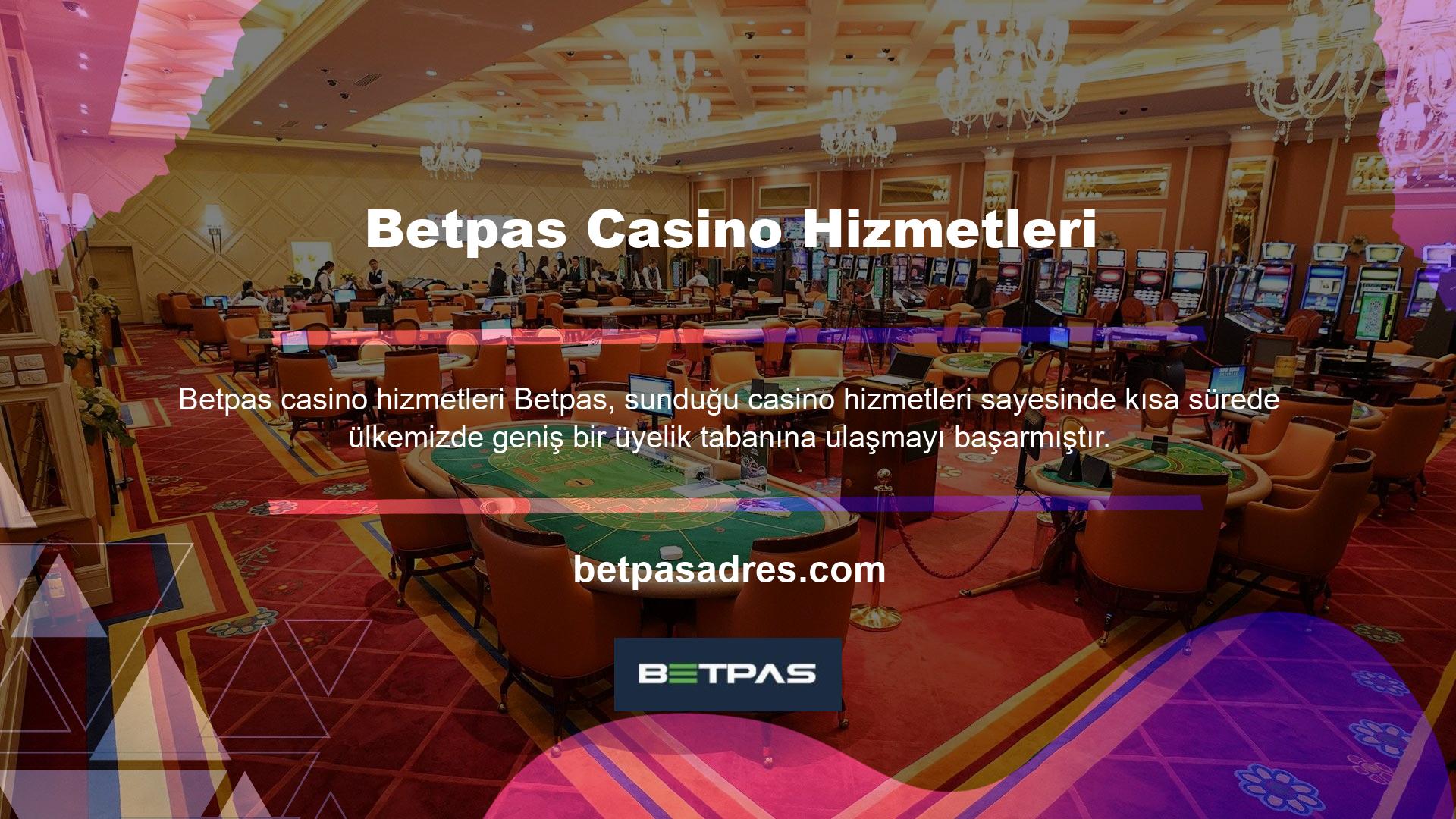 Betpas Casino altyapısı için Canlı Bahis Ofisi çeşitli proje firmaları ile anlaşmalar yapmıştır